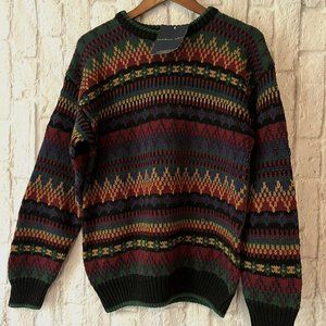 Northern Isles Vintage Ramie Cotton 90s Thick Multicolor Sweater NWT Size M